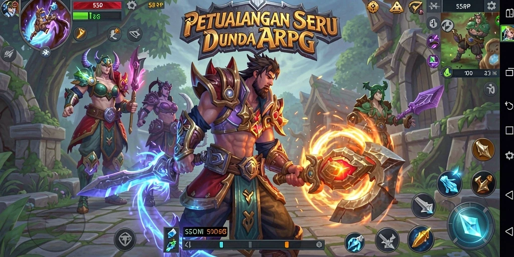 Tampilan gameplay seru dalam 55RP dengan aksi ARPG yang menegangkan.