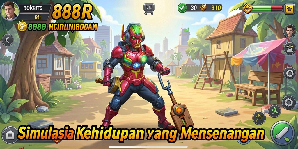 Tampilan gameplay 888R yang menyenangkan dan interaktif.