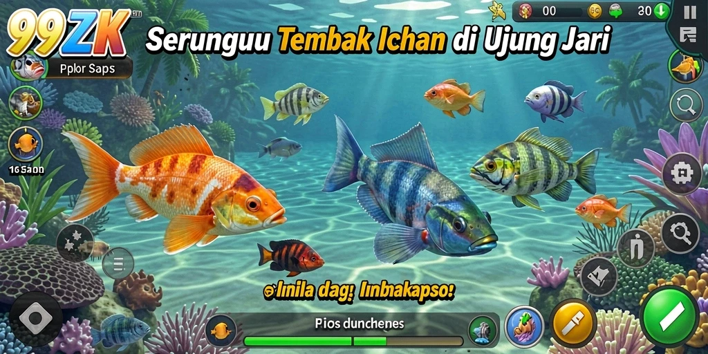 Tampilan gameplay Tembak Ikan yang seru dan penuh aksi.