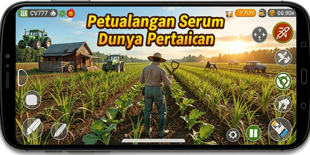 Screenshot gameplay CV777 menampilkan petani yang sedang bersenang-senang.