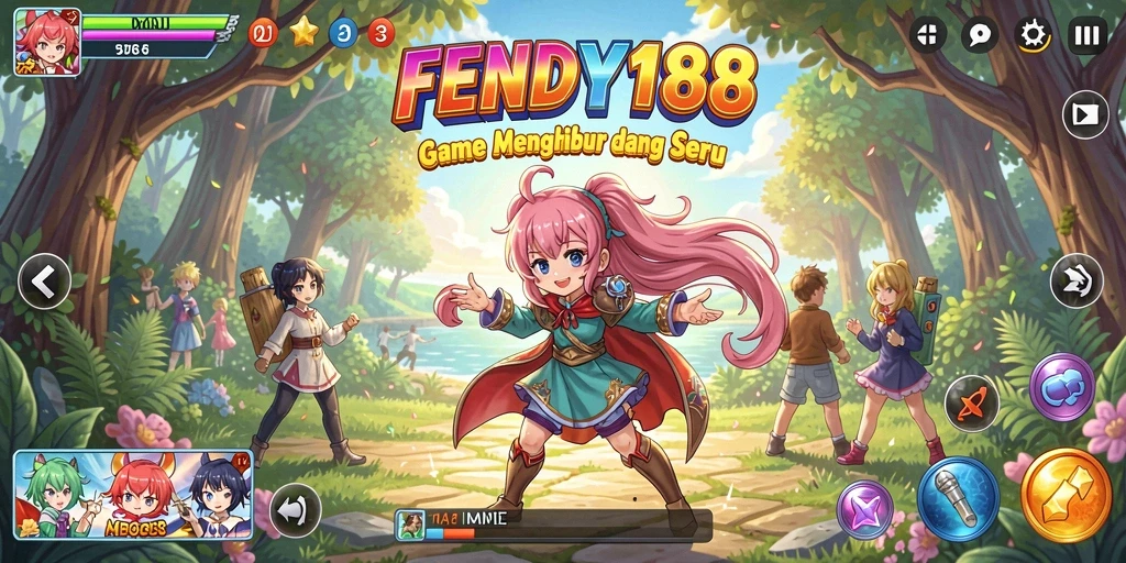 Screenshot gameplay FENDY188 dengan karakter Anime beraksi.