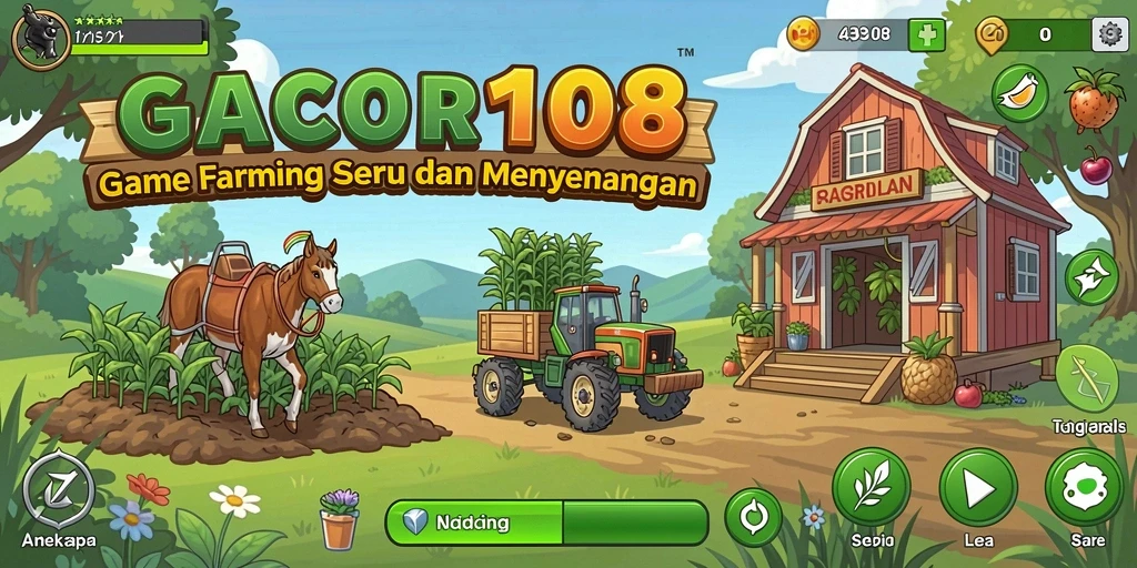 Tampilan gameplay GACOR108 yang menarik saat bercocok tanam.