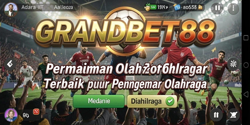 Tampilan screenshot GRANDBET88 saat permainan olahraga real-time.