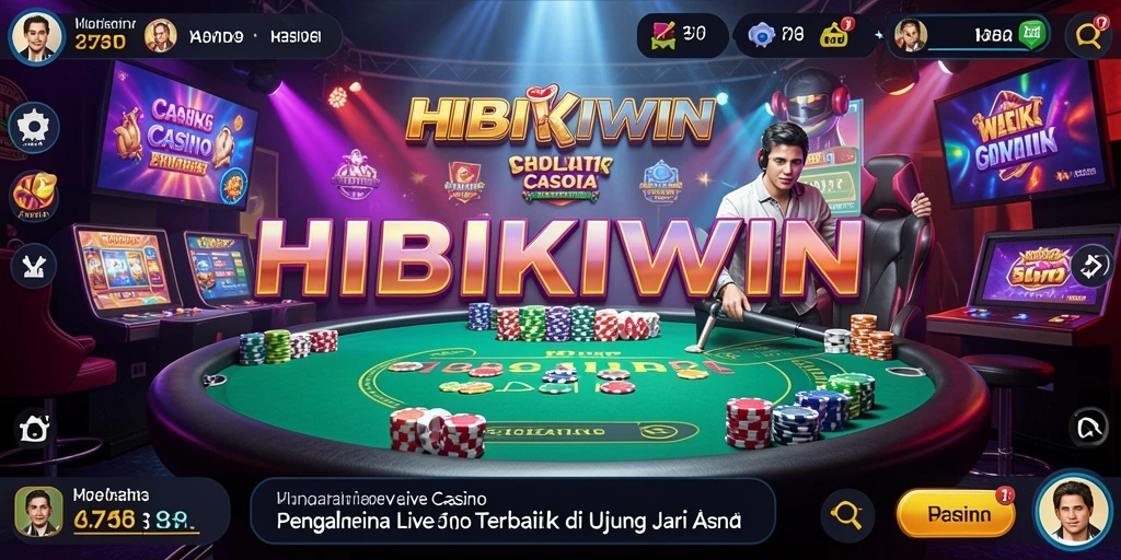 Tampilan gameplay HIBIKIWIN yang realistis dan mendebarkan di Live Casino.