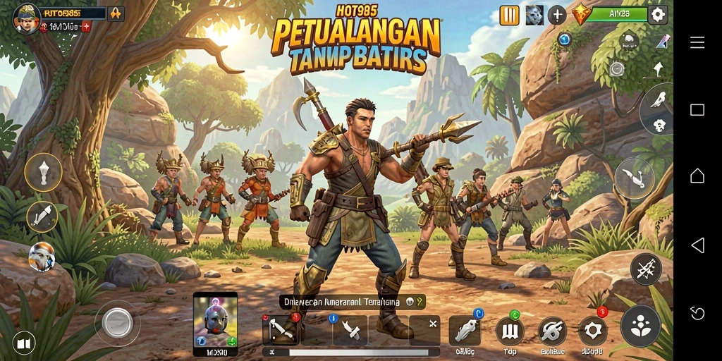 Screenshot gameplay HOT985 menampilkan aksi mendebarkan di dunia terbuka.