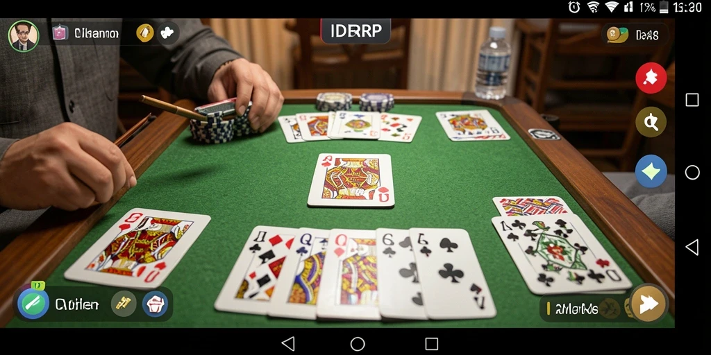 Tampilan gameplay seru di IDRRP dengan berbagai kartu Gaple.
