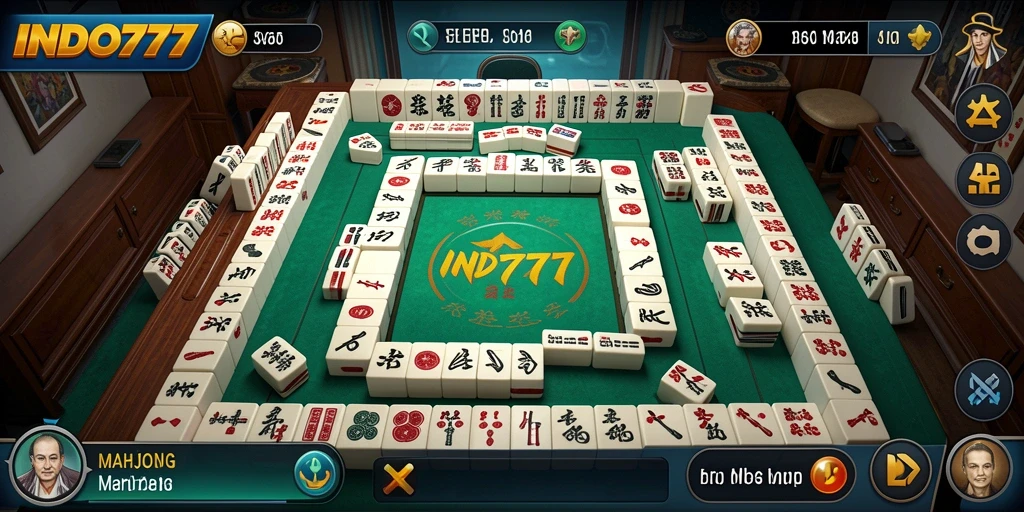 Tangkapan layar INDO777 menampilkan gameplay Mahjong yang seru.