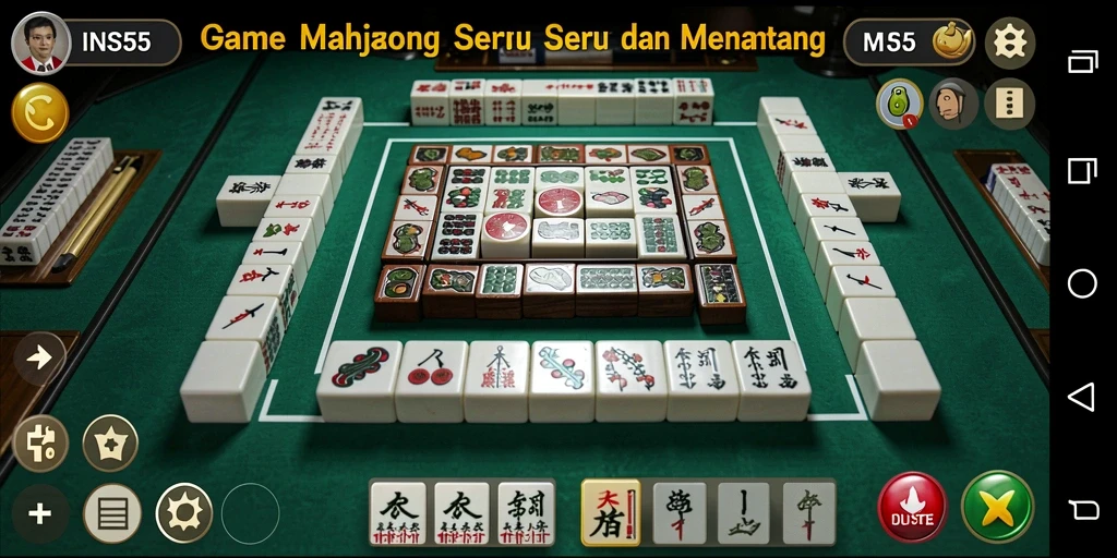Tampilan gameplay seru dari game Mahjong INS55.