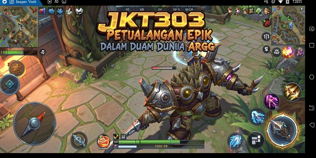 Screenshot gameplay JKT303 menampilkan aksi pertarungan yang seru.
