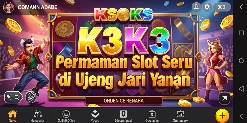 Screenshot gameplay K3K3 yang menampilkan keseruan bermain slot.