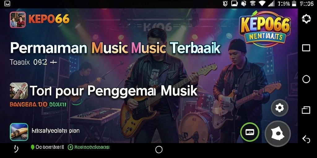 Screenshot permainan KEPO66 menampilkan pemain menikmati musik dan tantangan.