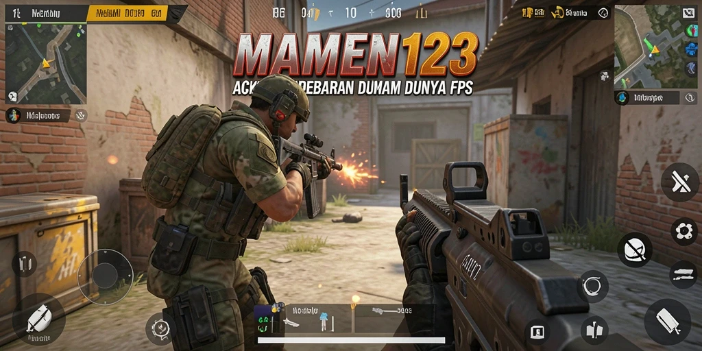 Gameplay menegangkan dalam MAMEN123 yang menunjukkan aksi pertempuran seru.
