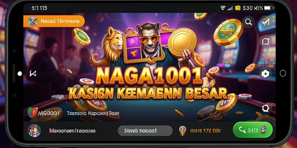 Tampilan gameplay menarik dari NAGA1001 yang menampilkan perjudian kasino.