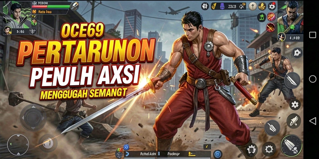 Tampilan pertarungan seru dalam OCE69 yang memukau.