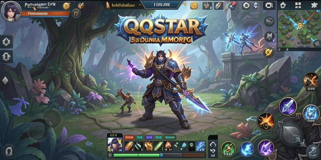 Gameplay seru dan interaktif di dunia MMORPG QQSTAR.