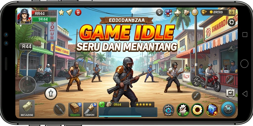 Screenshot gameplay RR44 yang menampilkan fitur Idle yang menarik.