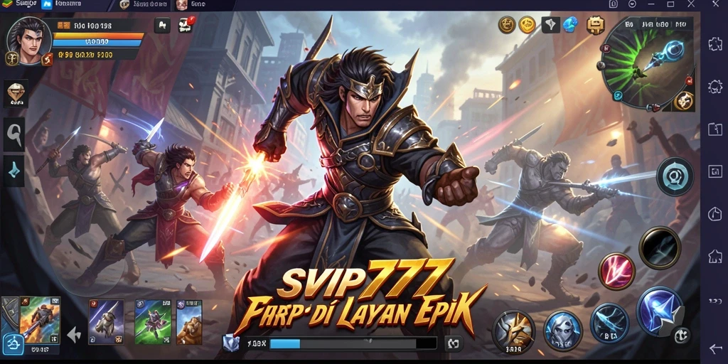 Tampilan pertarungan epik dari gameplay SVIP777 yang mendebarkan.