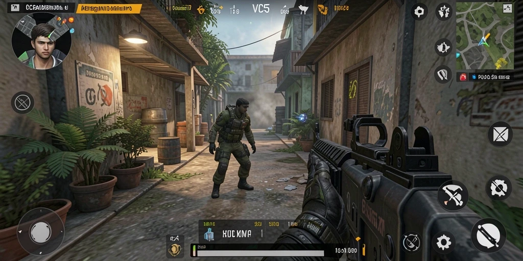 Screenshot VC55 menampilkan aksi seru dalam game TPS.