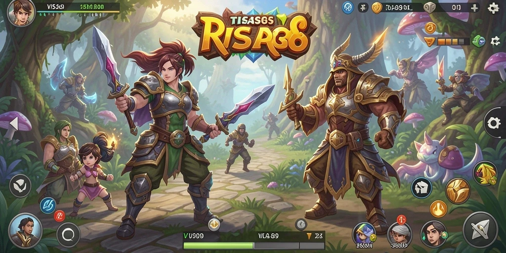 Tangkapan layar dari gameplay RPG yang menampilkan pertarungan strategis.