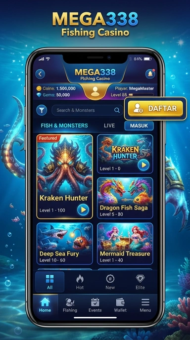 Menu kategori aplikasi di mega338 yang mudah dijelajahi dan dipahami.